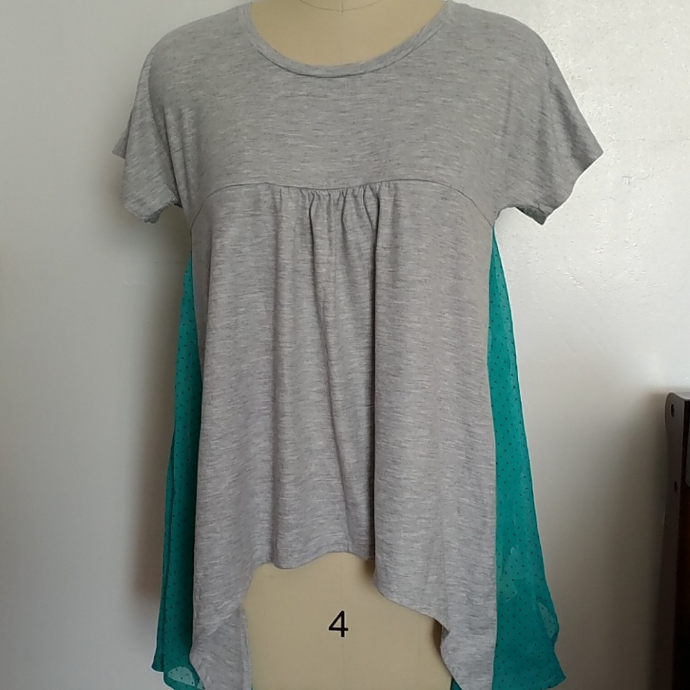 Jersey chiffon top